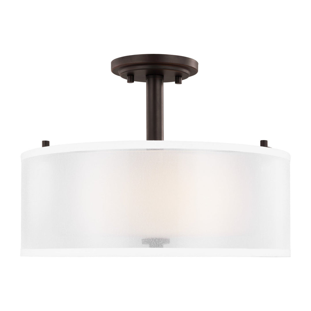Generation Lighting. Two Light Semi-Flush Mount