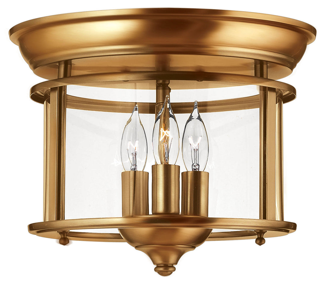 Gentry LED Flush Mount in Heirloom Brass