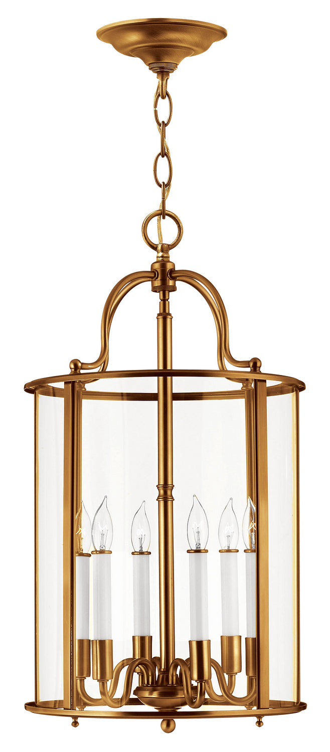Gentry LED Foyer Pendant in Heirloom Brass