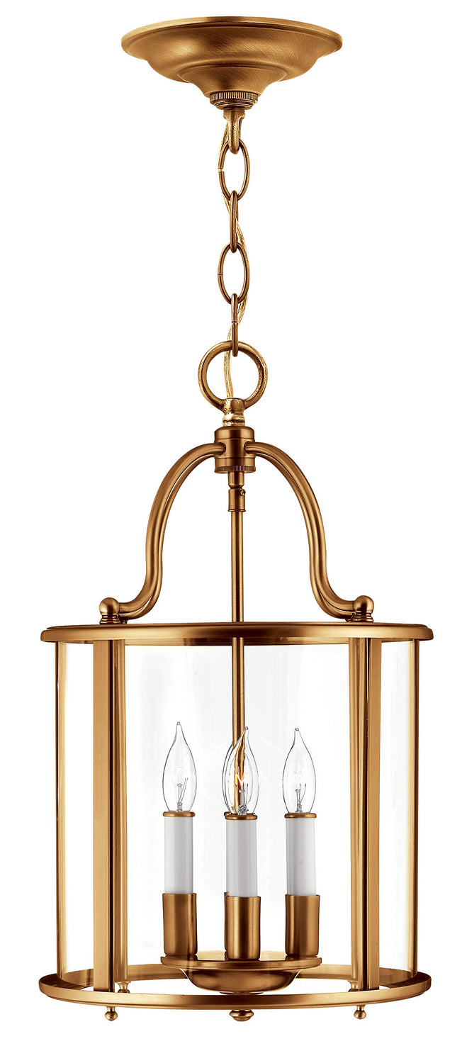 Gentry LED Foyer Pendant in Heirloom Brass