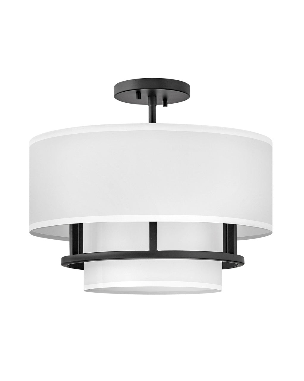 Graham LED Semi-Flush Mount in Black