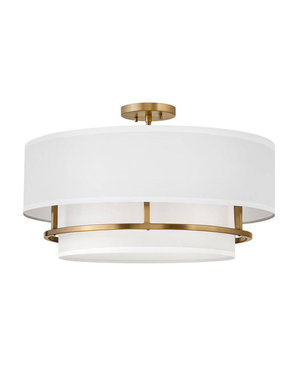 Graham LED Semi-Flush Mount in Lacquered Brass