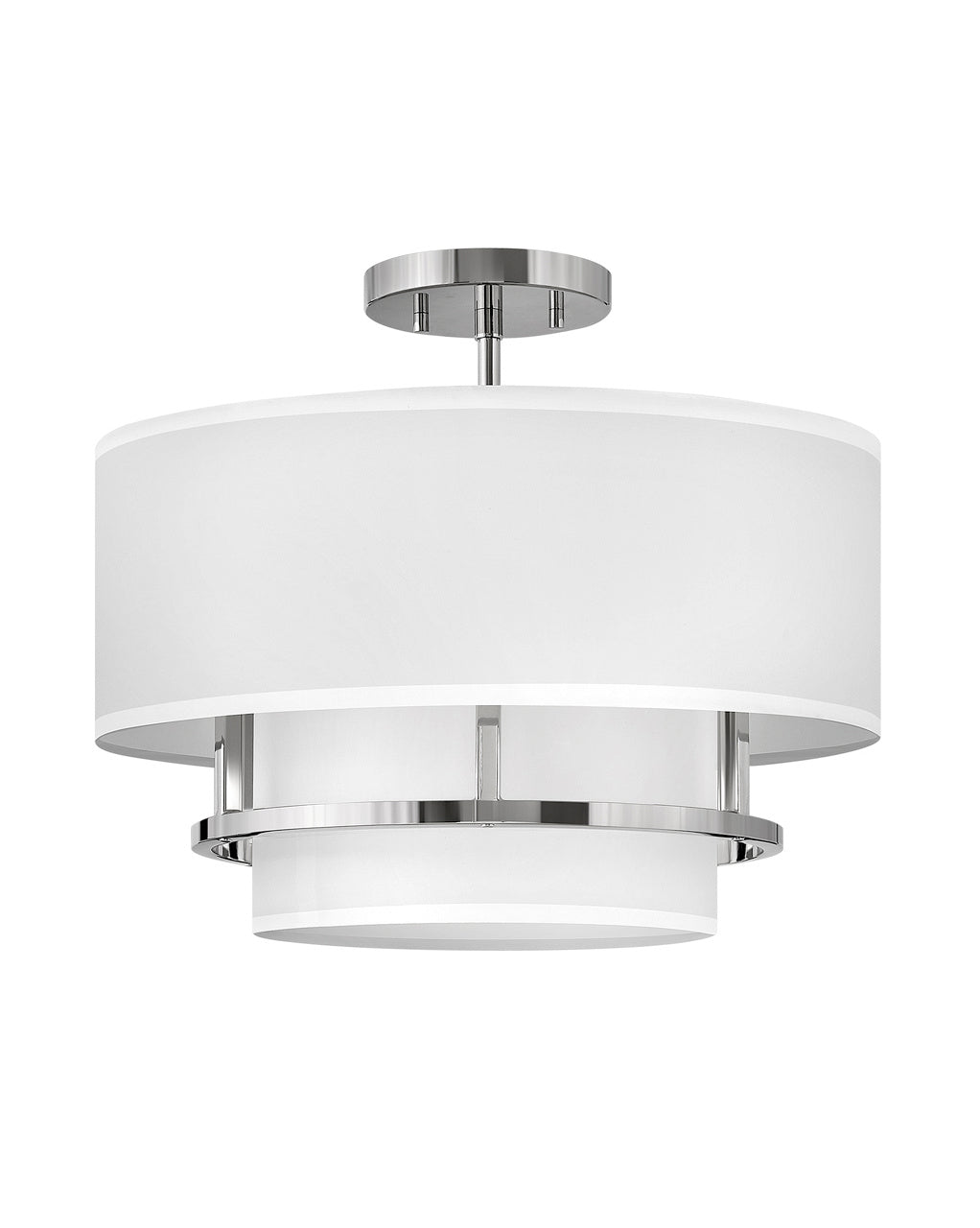 Graham LED Semi-Flush Mount in Polished Nickel