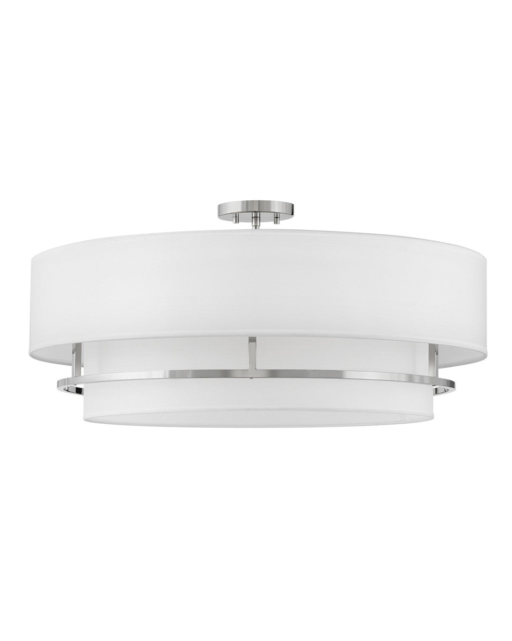Graham LED Semi-Flush Mount in Polished Nickel