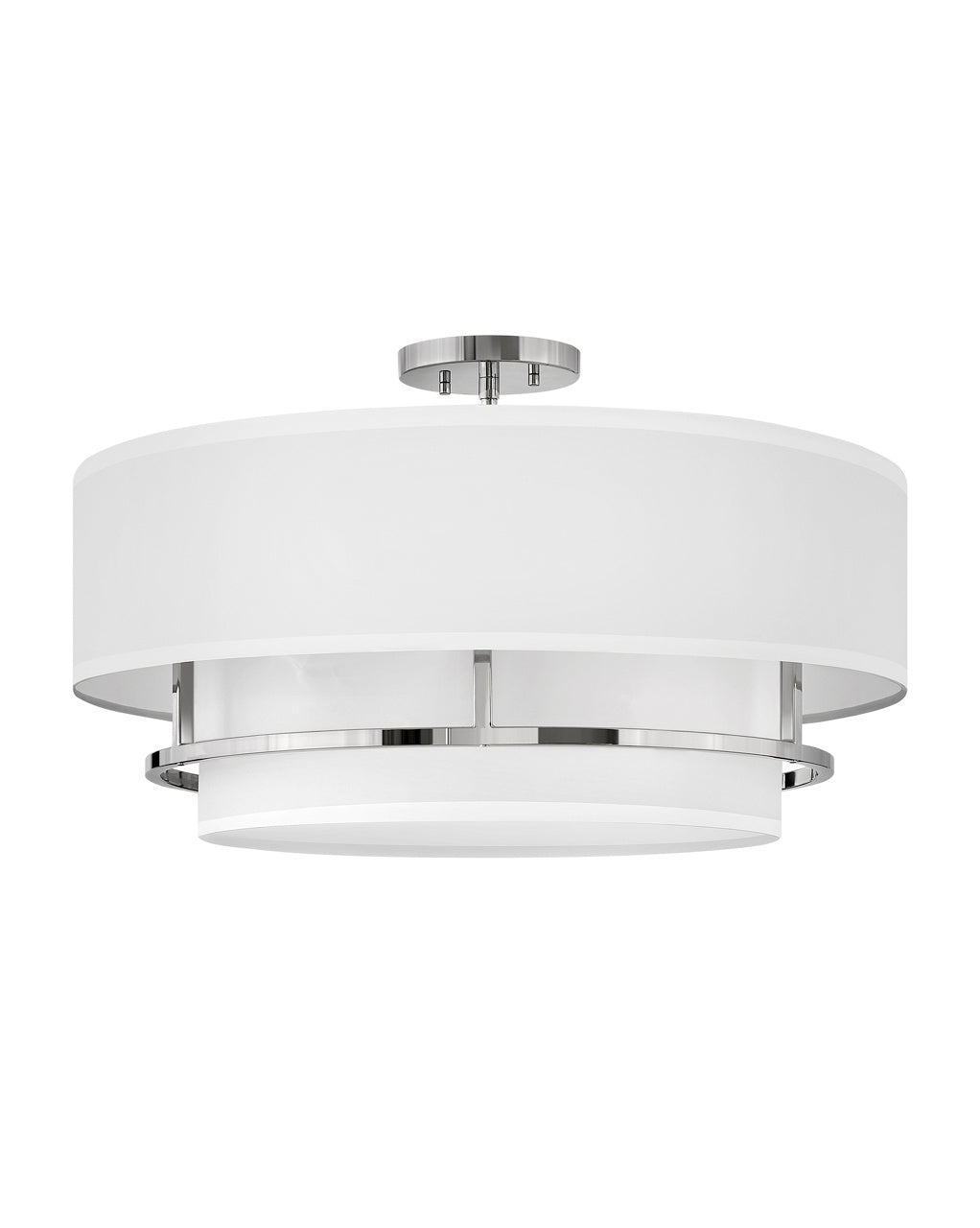 Graham LED Semi-Flush Mount in Polished Nickel