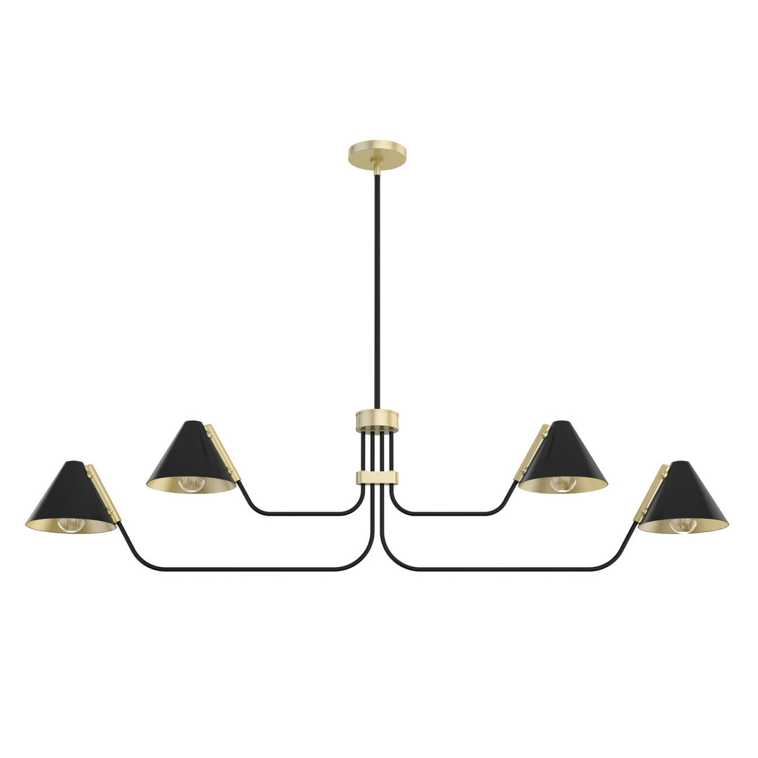 Grove Isle Four Light Chandelier in Matte Black