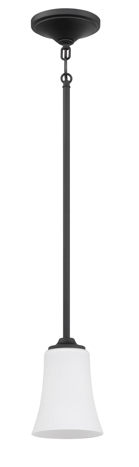 Gwyneth One Light Mini Pendant in Flat Black