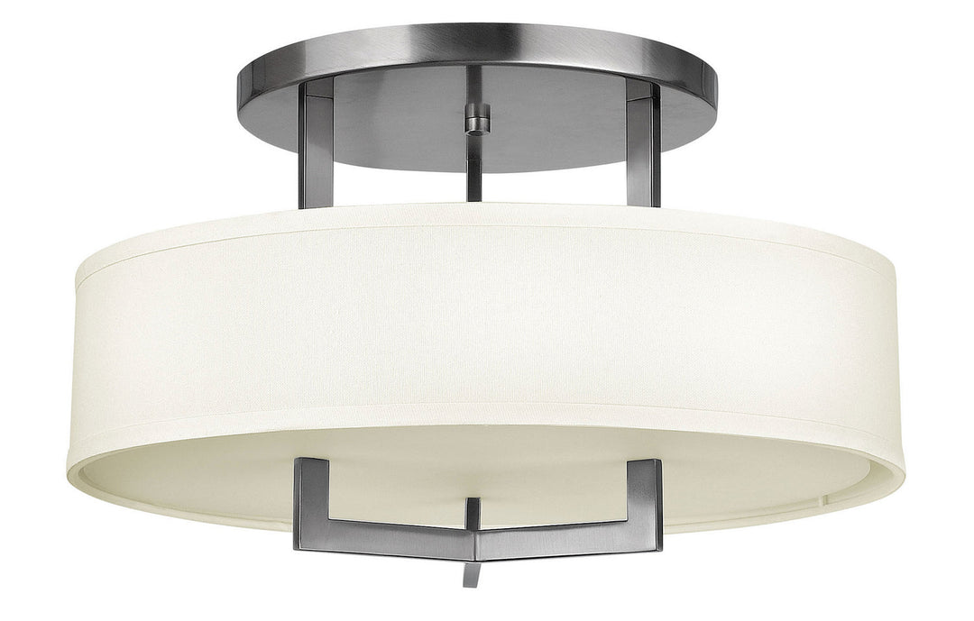 Hampton LED Semi-Flush Mount in Antique Nickel