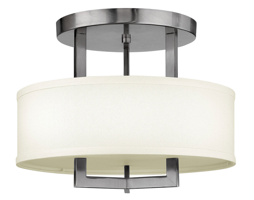 Hampton LED Semi-Flush Mount in Antique Nickel