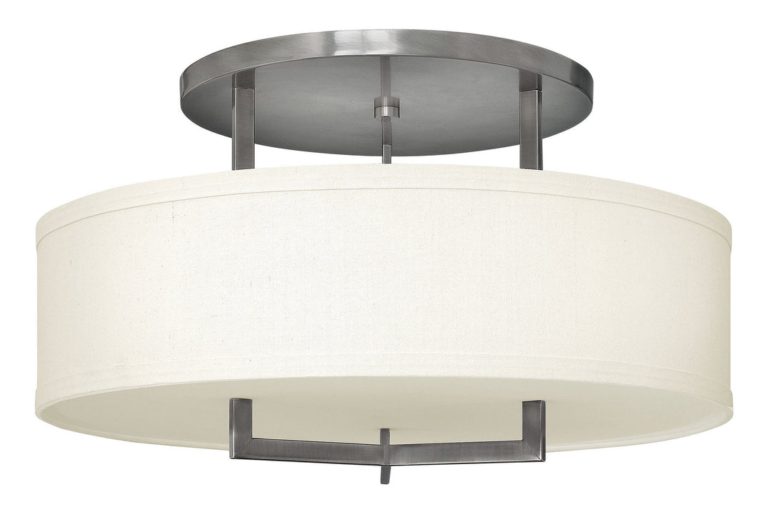 Hampton LED Semi-Flush Mount in Antique Nickel