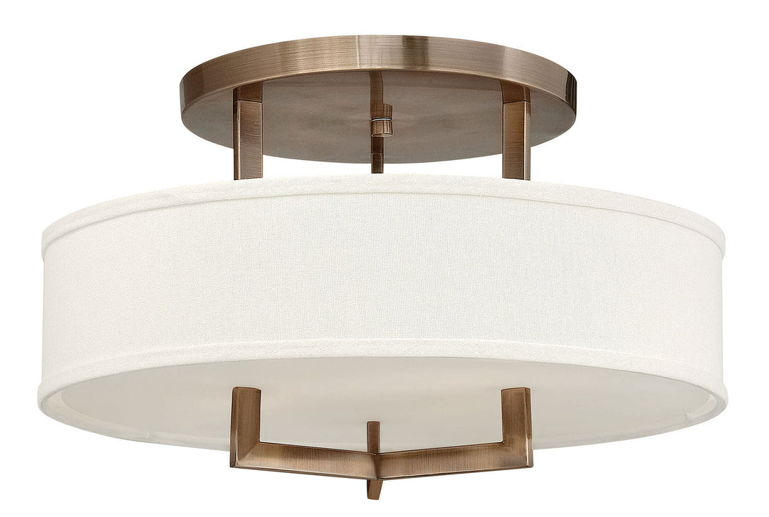 Hampton LED Semi-Flush Mount in Brushed Bronze