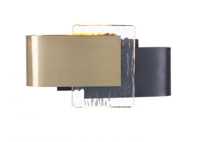 Harmony LED Wall Sconce in Flat Black/Satin Brass