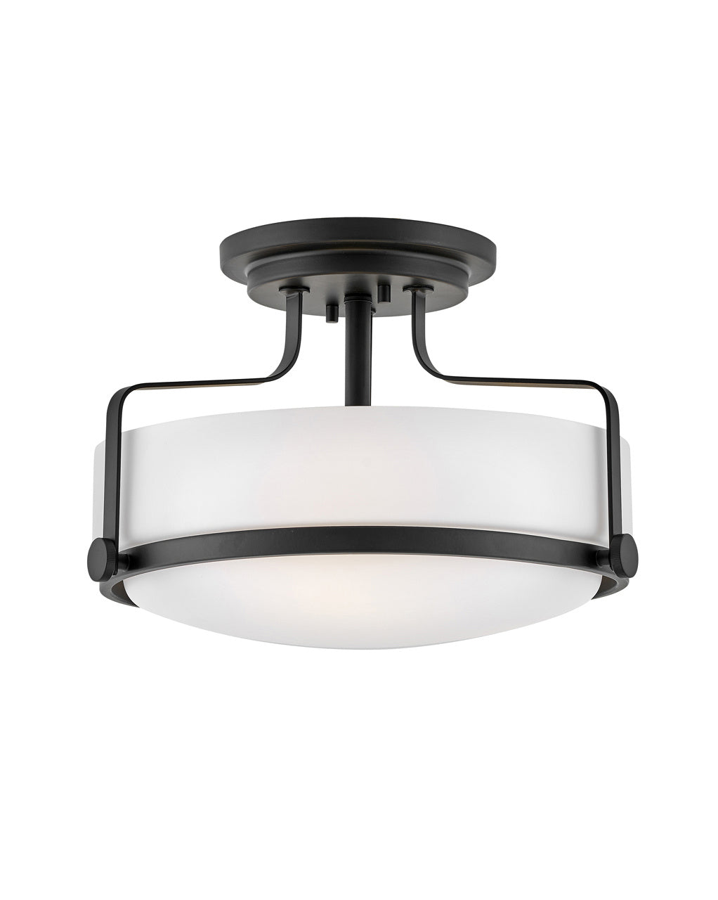 Harper LED Semi-Flush Mount in Black