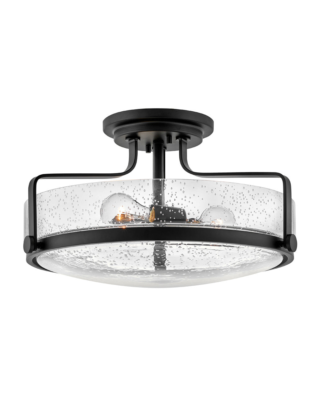 Harper LED Semi-Flush Mount in Black