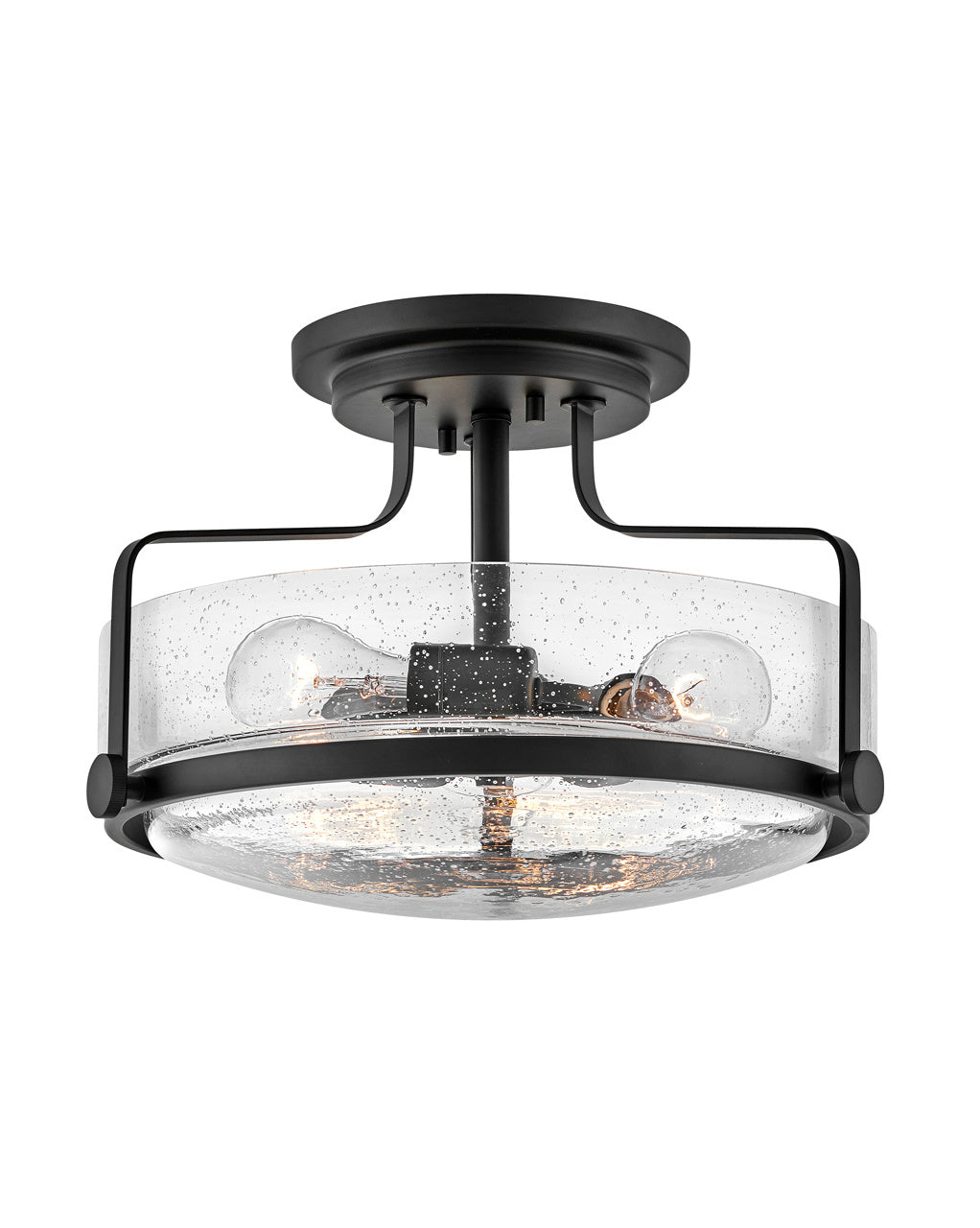 Harper LED Semi-Flush Mount in Black