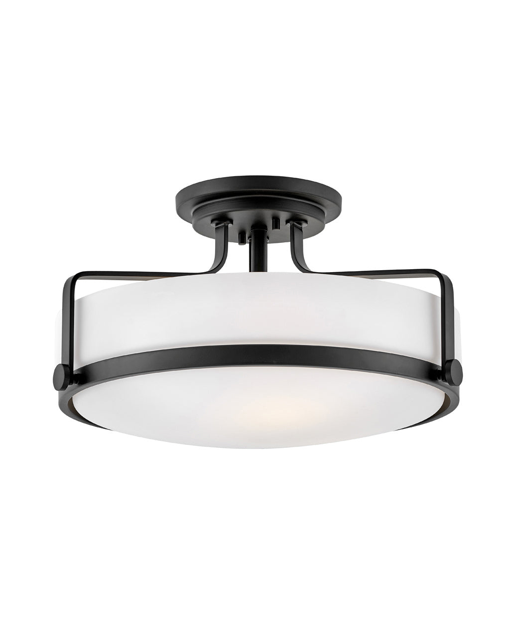 Harper LED Semi-Flush Mount in Black