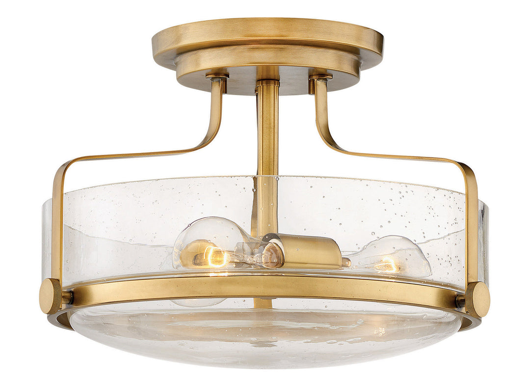 Harper LED Semi-Flush Mount in Heritage Brass