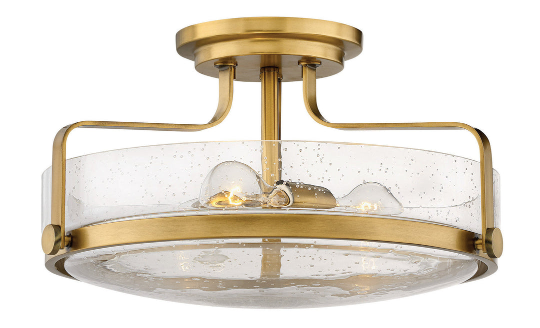 Harper LED Semi-Flush Mount in Heritage Brass