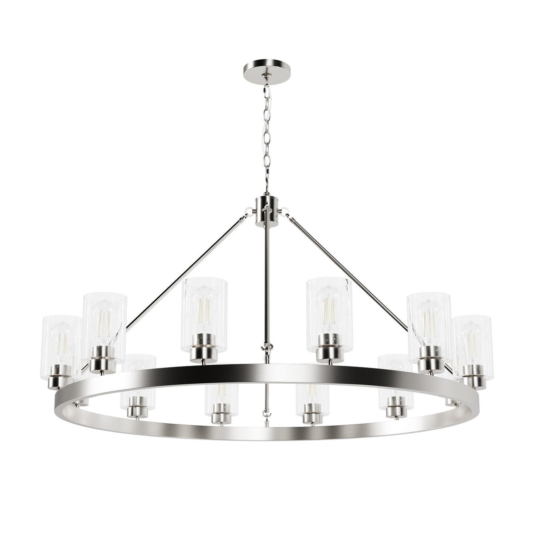 Hartland 12 Light Chandelier in Brushed Nickel