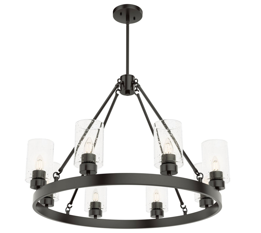 Hartland Eight Light Chandelier in Noble Bronze