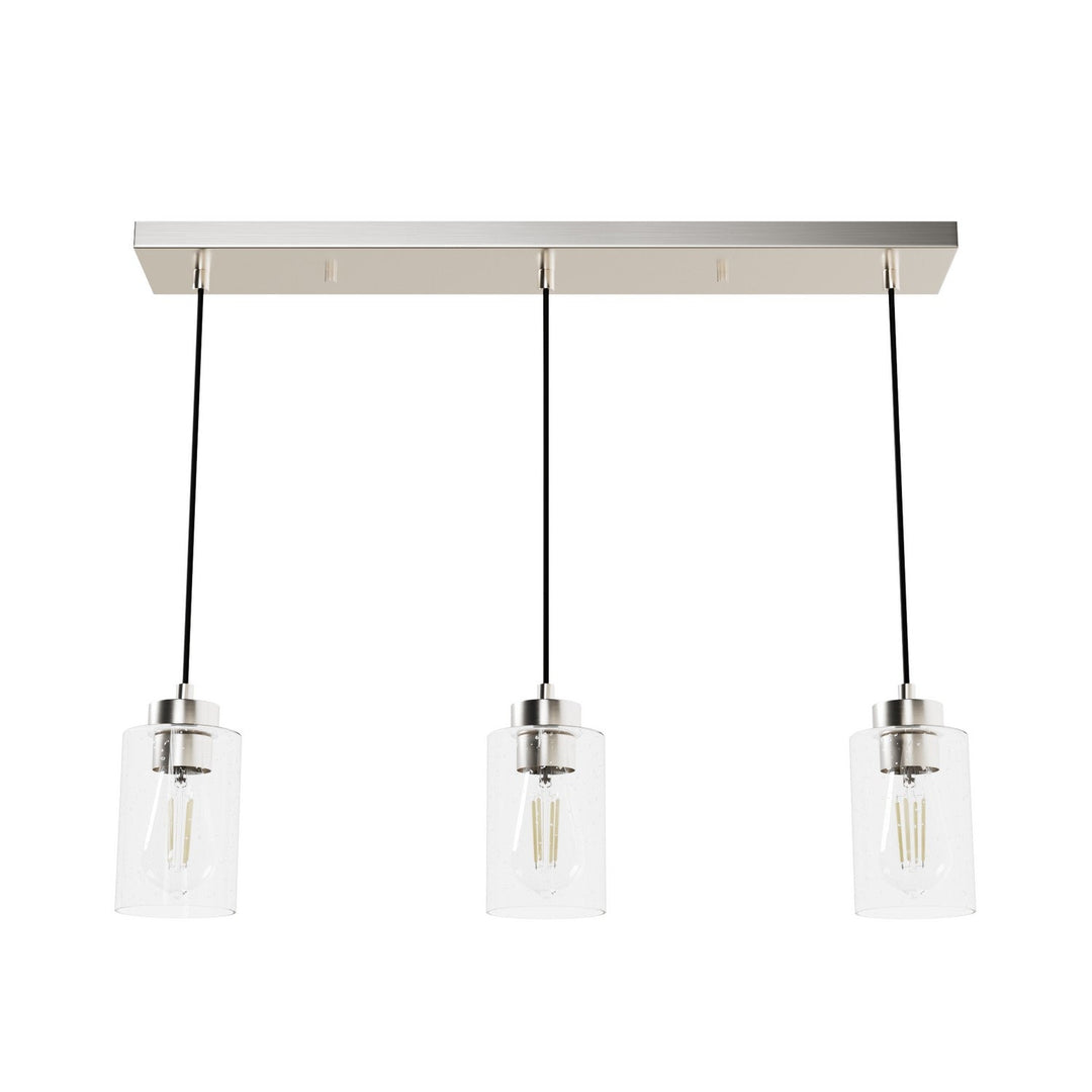 Hartland Three Light Linear Cluster in Brushed Nickel