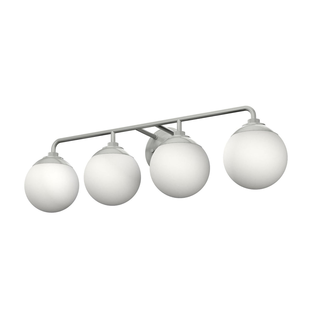 Hepburn Four Light Vanity in Brushed Nickel