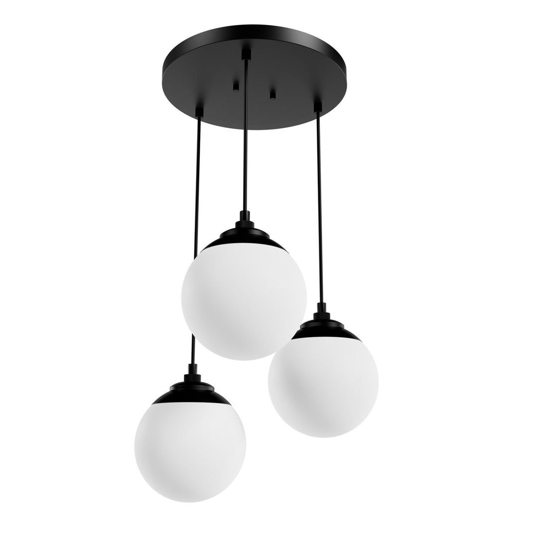 Hepburn Three Light Cluster in Matte Black