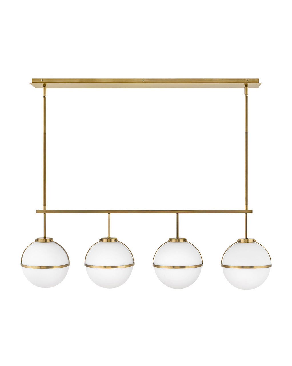 Hollis LED Linear Chandelier in Heritage Brass