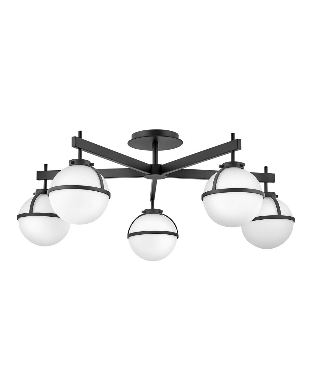 Hollis LED Semi-Flush Mount in Black
