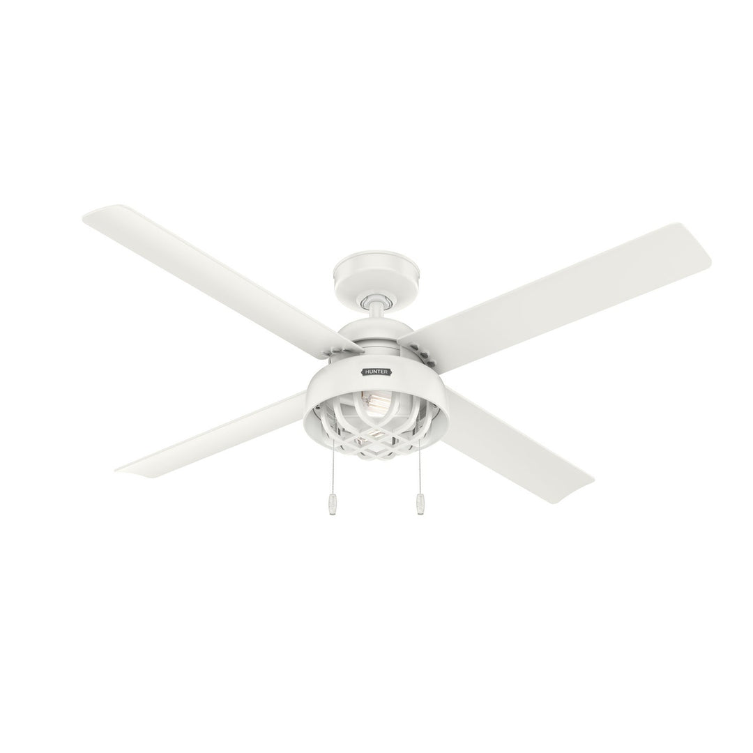 Hunter Fan Spring Mill 52" Outdoor Pull Chain Ceiling Fan with 7W LED
