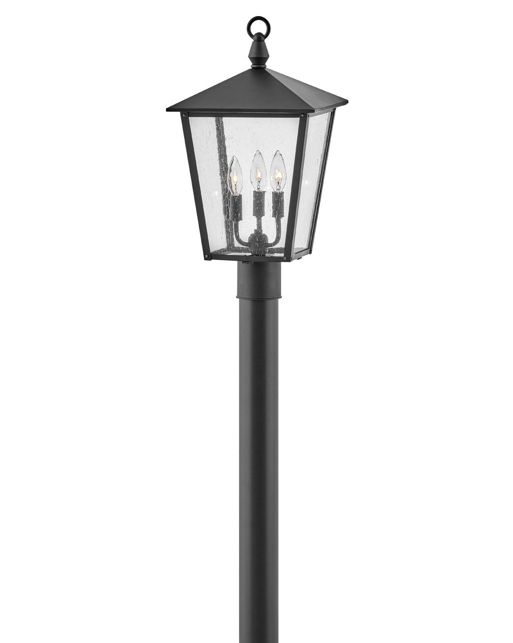 Huntersfield LED Post Top or Pier Mount Lantern in Black