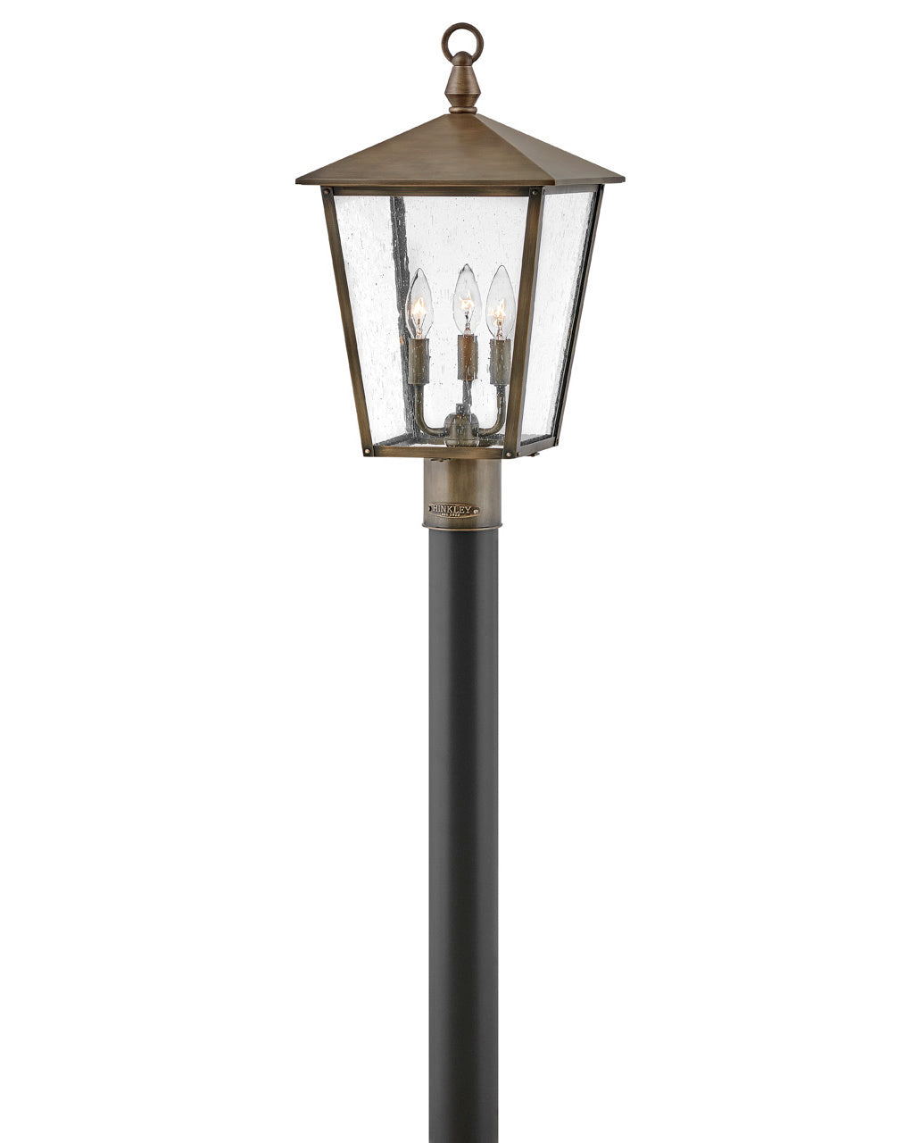 Huntersfield LED Post Top or Pier Mount Lantern in Burnished Bronze