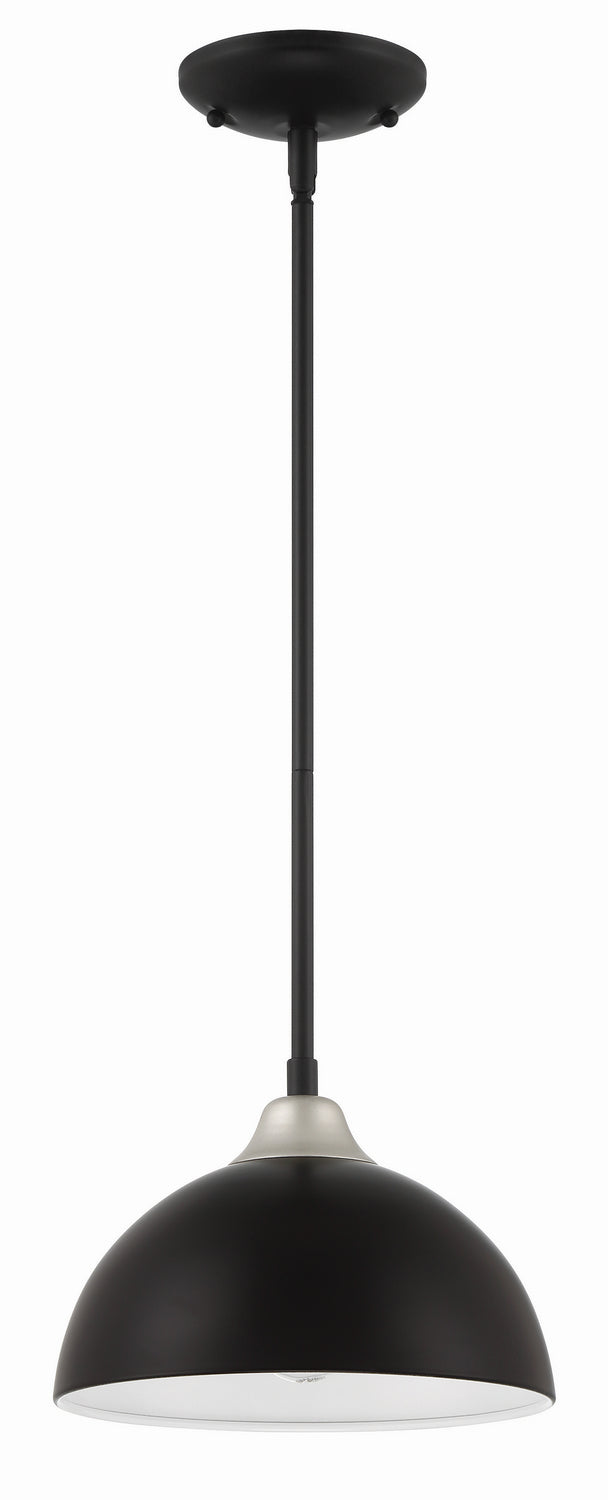 Kahn One Light Outdoor Pendant in Midnight/Satin Aluminum