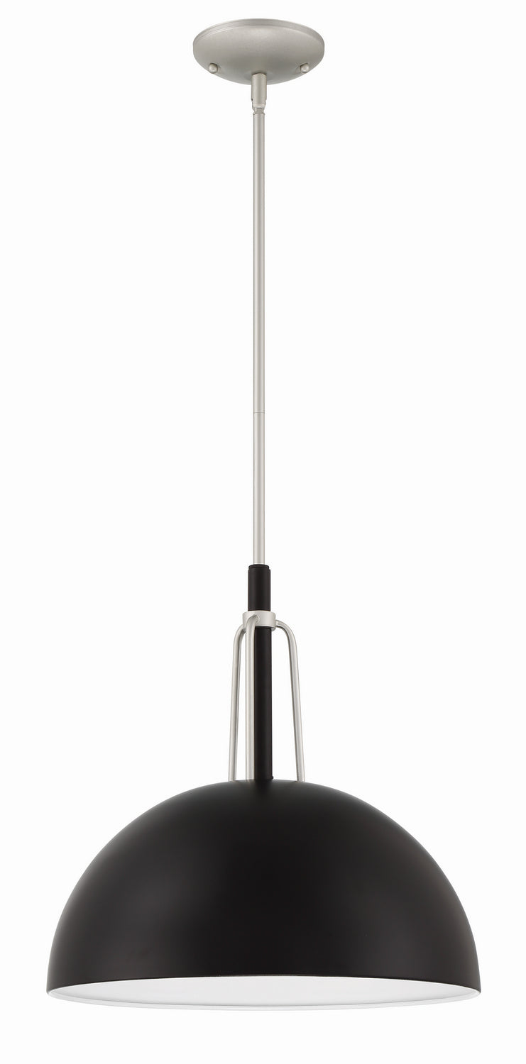 Kahn One Light Outdoor Pendant in Midnight/Satin Aluminum
