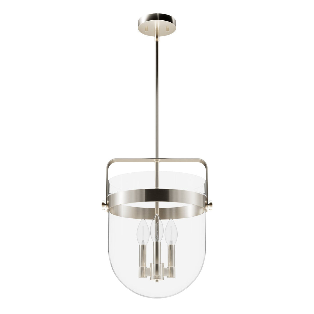 Karloff Three Light Pendant in Brushed Nickel