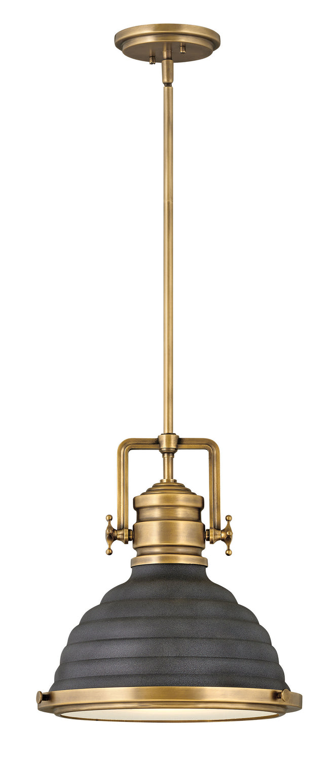 Keating LED Pendant in Heritage Brass