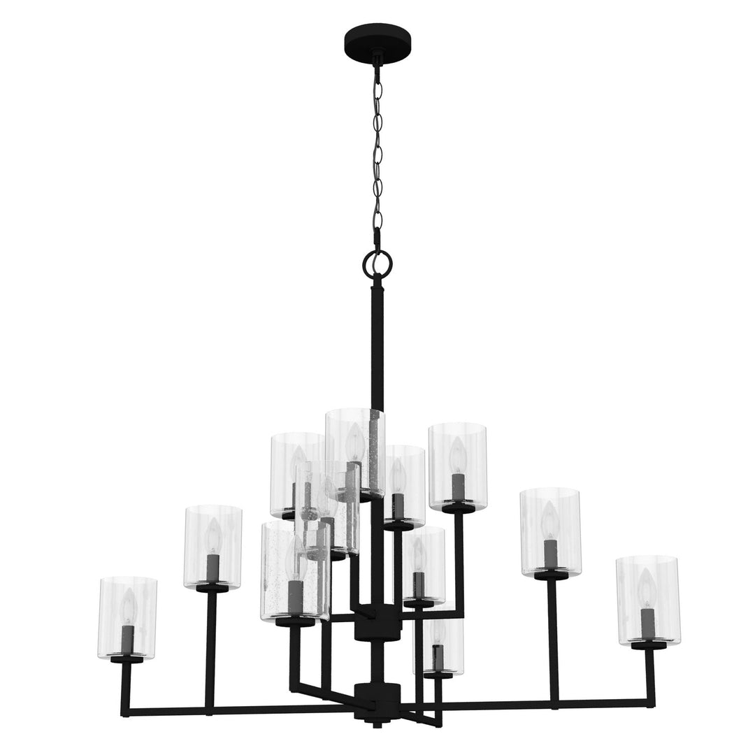 Kerrison 12 Light Chandelier in Natural Black Iron
