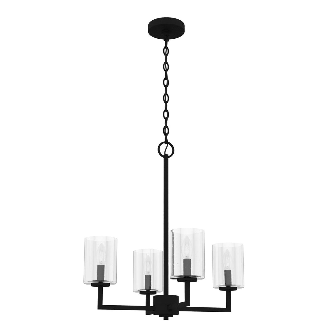 Kerrison Four Light Chandelier in Natural Black Iron