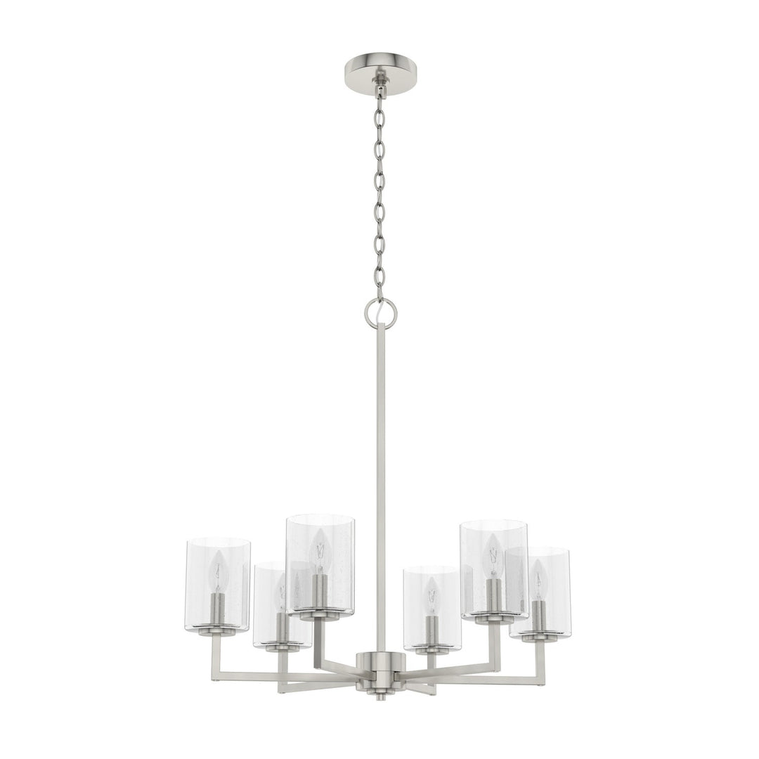 Kerrison Six Light Chandelier in Brushed Nickel