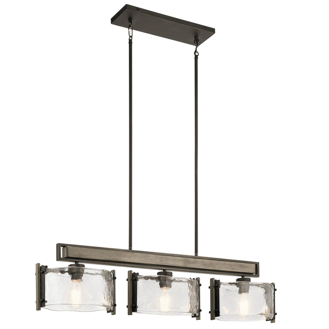 Kichler Three Light Linear Chandelier