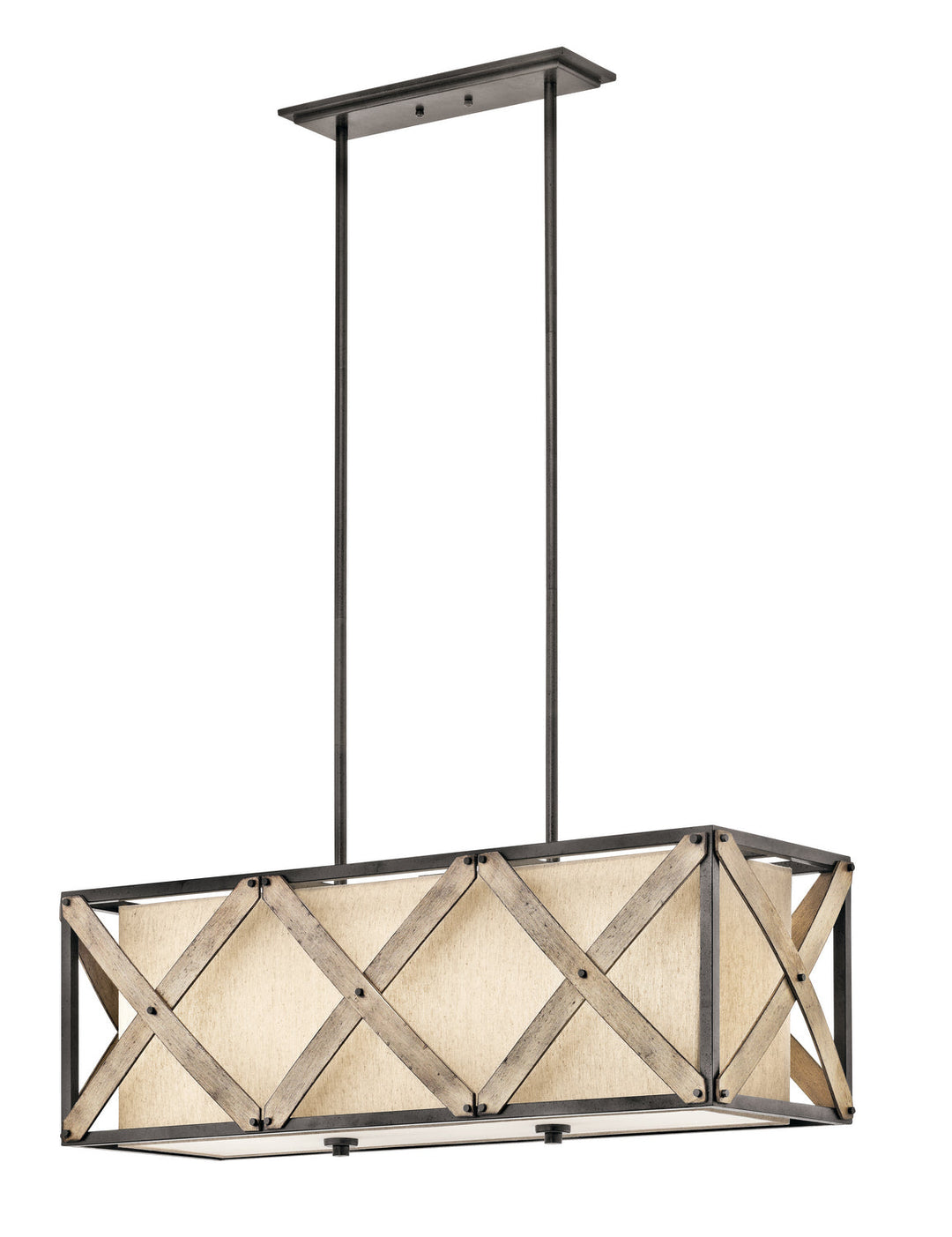 Kichler Three Light Linear Chandelier
