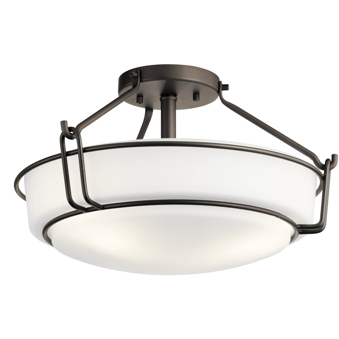 Kichler Three Light Semi Flush Mount