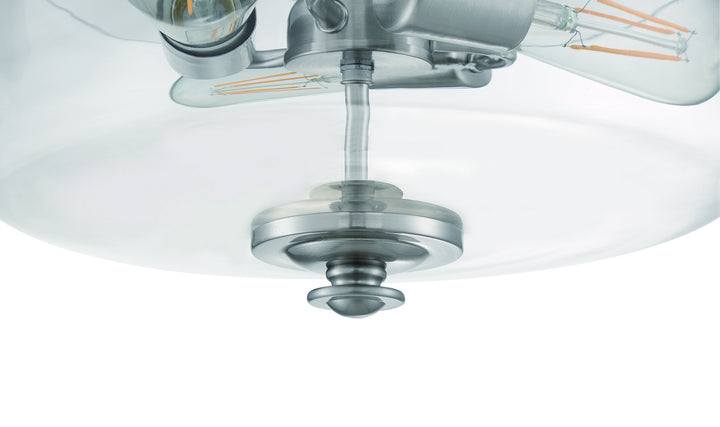 Dardyn Three Light Convertible Semi Flush/Pendant in Brushed Polished Nickel