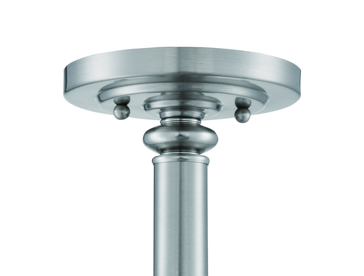 Dardyn Three Light Convertible Semi Flush/Pendant in Brushed Polished Nickel