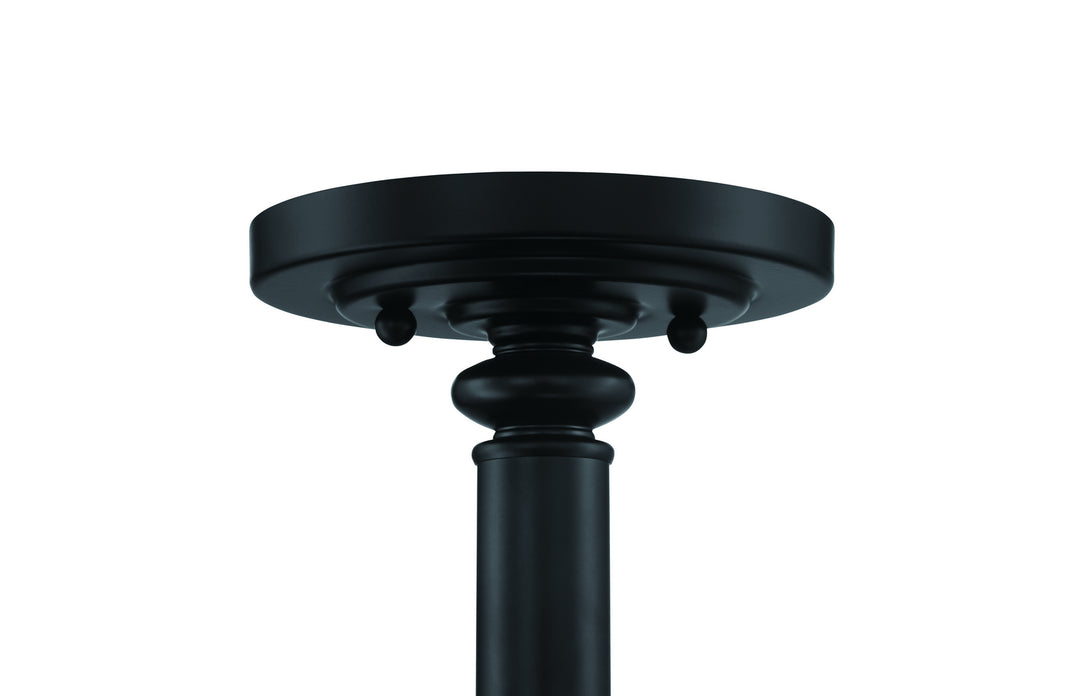 Dardyn Three Light Convertible Semi Flush/Pendant in Flat Black