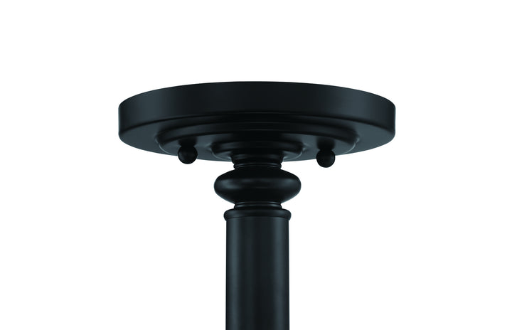 Dardyn Three Light Convertible Semi Flush/Pendant in Flat Black