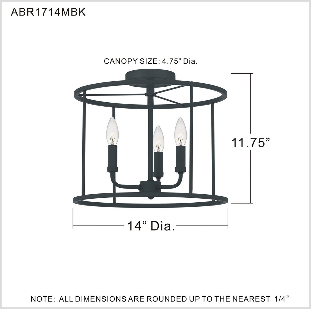 Quoizel Three Light Semi Flush Mount