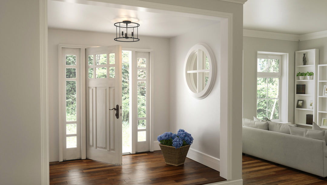 Quoizel Three Light Semi Flush Mount
