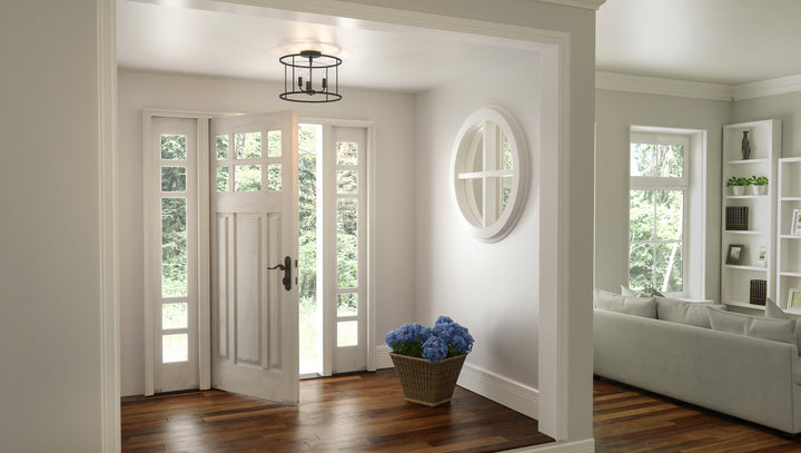 Quoizel Three Light Semi Flush Mount