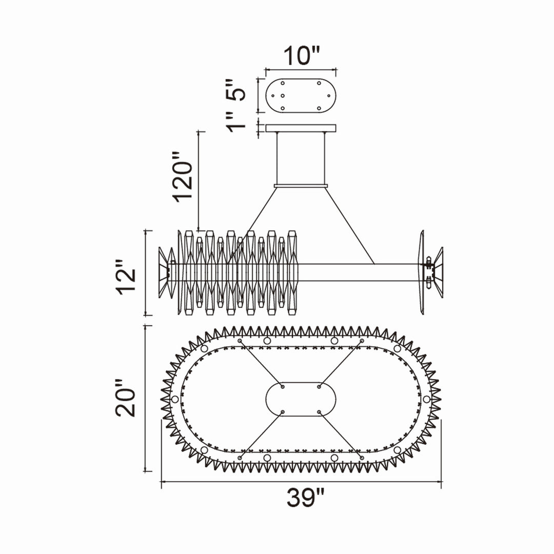 CWI Lighting 20 Light Chandelier